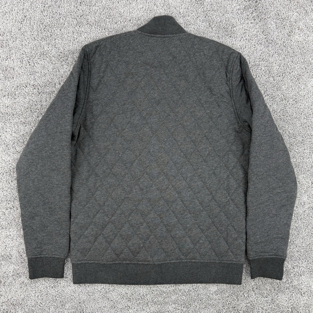 Ted Baker Quilted Jersey Jacket Men's 4 NWT Charcoal Full Zip/Button Up Bomber - Picture 12 of 14